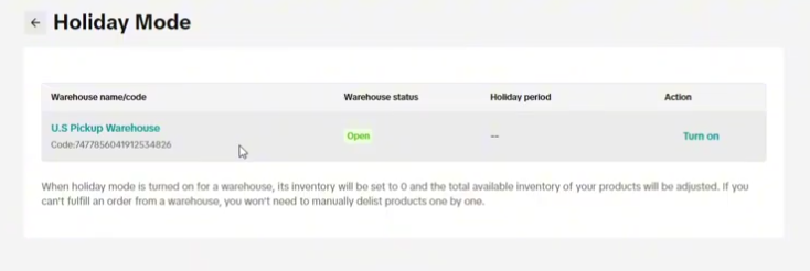 store management workflow seller tools product availability holiday notice EHP Consulting
