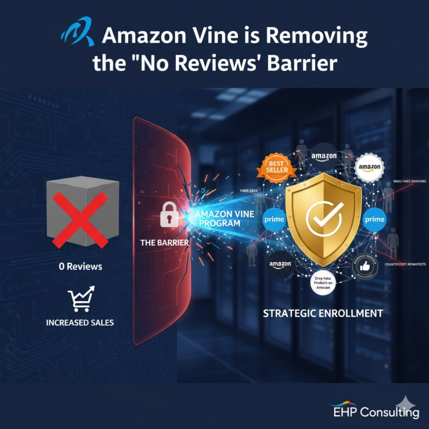 Amazon Help EHP Consulting leverage Vine program strengthen product reputation grow Amazon business