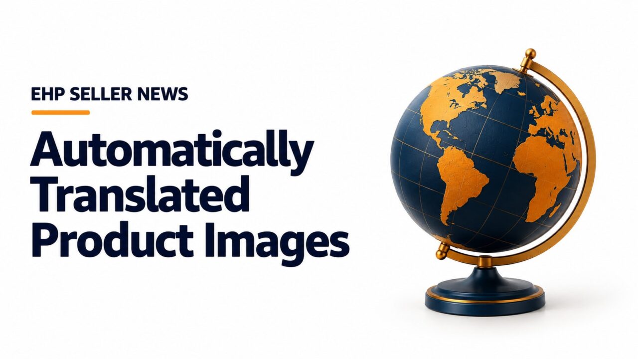 A navy and orange desktop globe beside the headline Automatically Translated Product Images