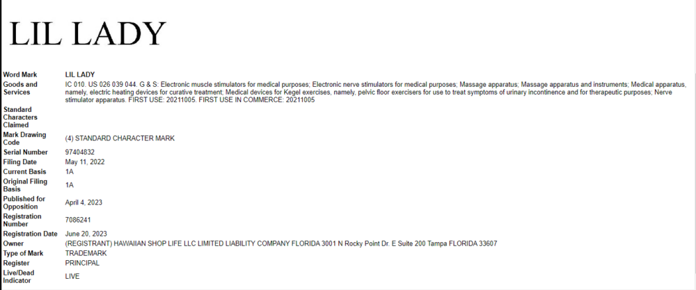 Lil Lady Trademark